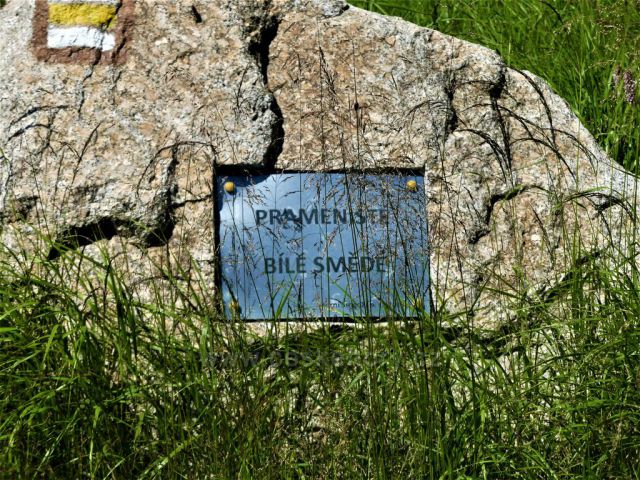 Označení prameniště Bílé Smědé