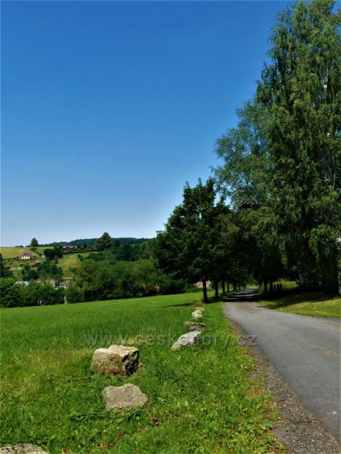 Lázně Libverda - Silnička ke hřbitovu.