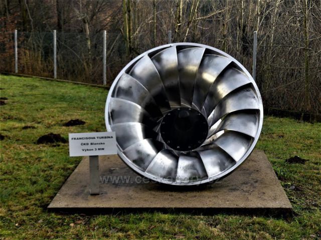 Pastvinská přehrada. Francisova turbína z ČKD Blansko měla výkon 3MW.