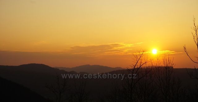 západy z Kamenárky v únoru,Štramberk