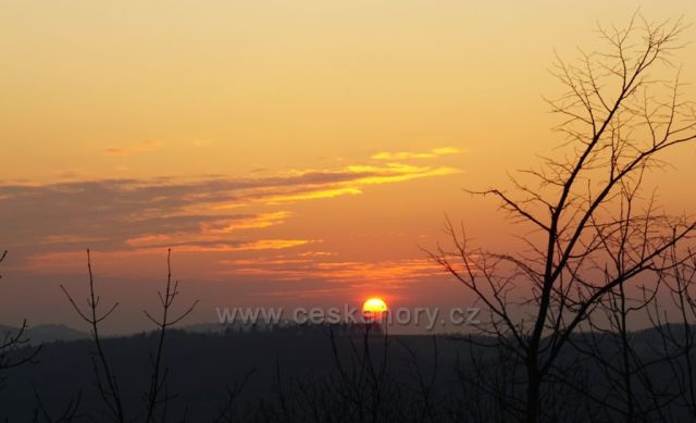západy z Kamenárky v únoru,Štramberk