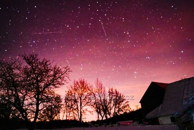 Silvestrovské nebe u Nemílkova