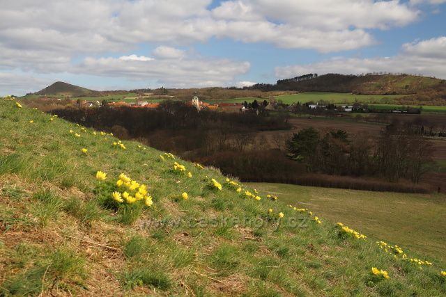 Pohled na Kozly, Číčov a Dlouhou