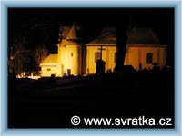 Svratka - Kostel v noci